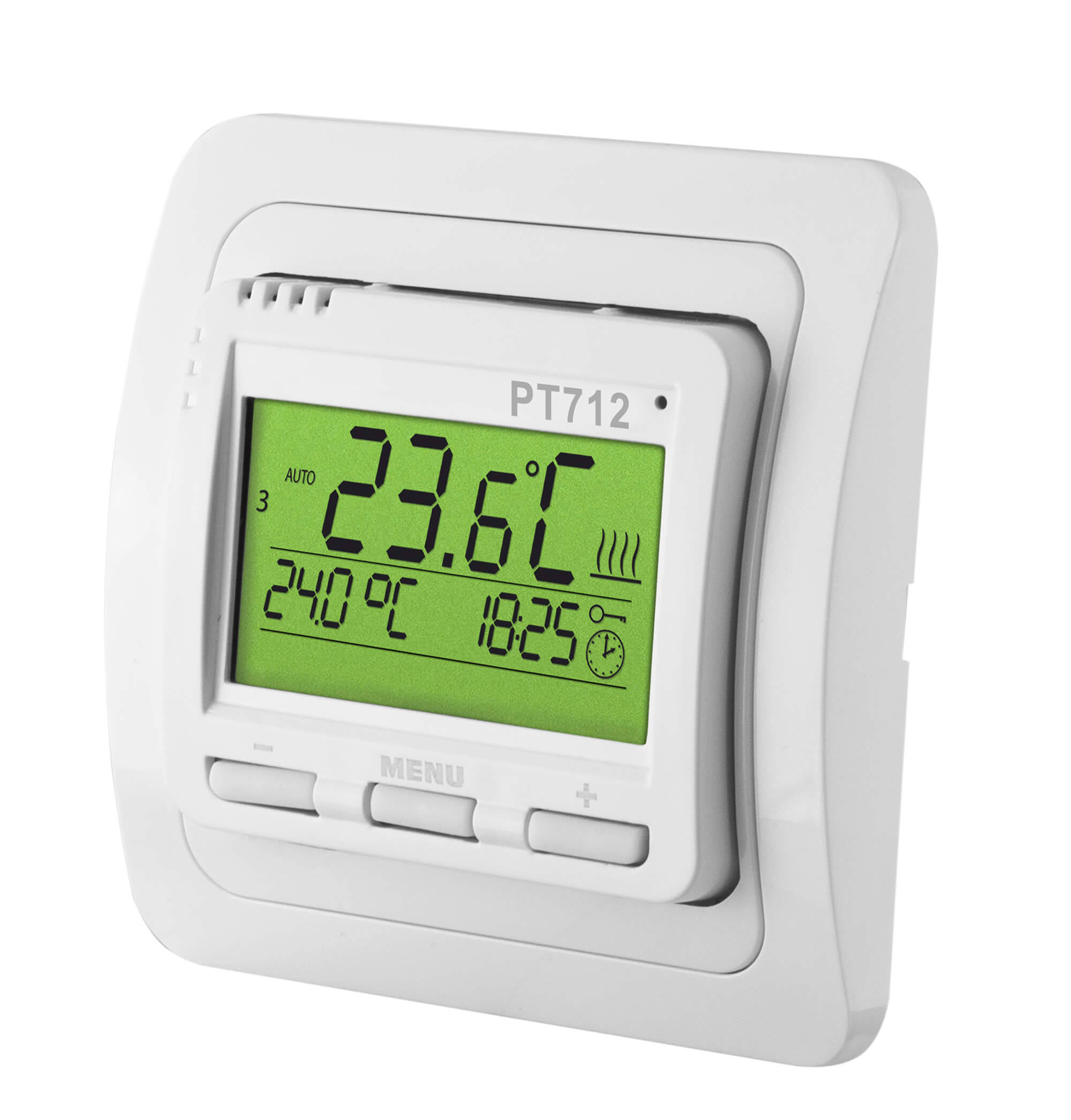 PT712 digitales Unterputz-Raumthermostat von Elektrobock mit 2 Wochenprogrammen