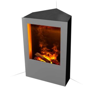 Der Elektrokamin von Magma als Eckkamin