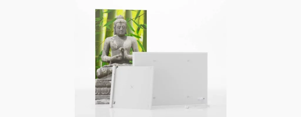 Infrarot Bildheizung mit Buddha Statue